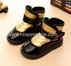 Children velcro clip on winter boots