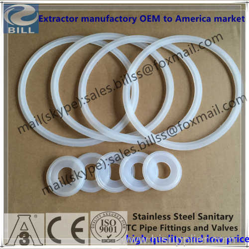Silicon Gasket Sanitary Grade with white color use for tri clamps