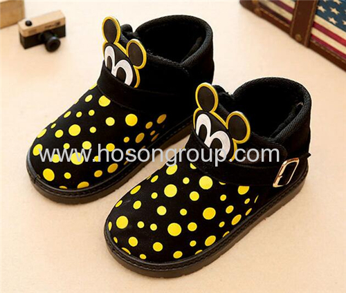 Mickey Mouse kids polka dot winter shoes