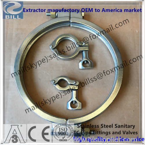 Sanitary Stainless Steel Tri Clamps with double pin nut