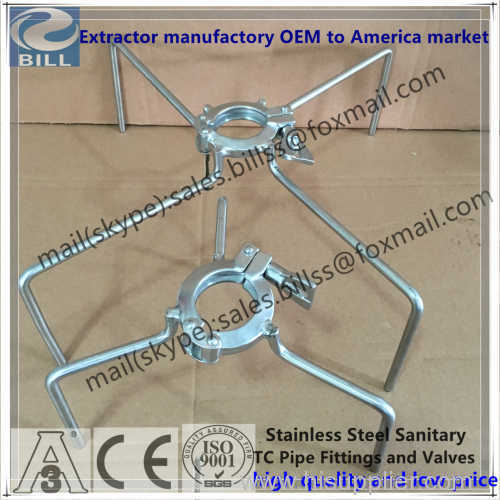 Stainless Steel Sanitary Customs Tri Clamps with legs