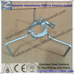 Stainless Steel Sanitary Customs Tri Clamps with 3 legs