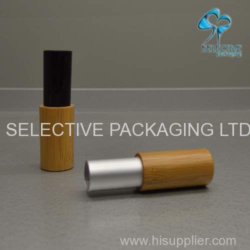 lip stick bamboo container black aluminum lip tint bottle lipbalm tube