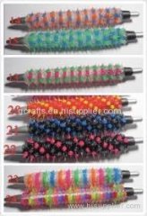 Spiky Rubber Fun Pens Spiky Rubber Charms Ball Point Pens Fun Silicone Rubber Charm Pens
