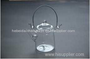 Eco-friendly transparent coffee pot heat resistant glass teapot with infuser