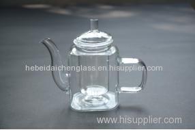 borosilicate glass clear glass tea set/Heat Resistant tea coffee set sale indian hot pot se