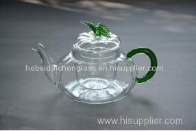 Manufacturer Green Borosilicate Glass Coffee Tea Set