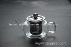 Customized Logo Handmade Pyrex Glass Teapot With Infuser