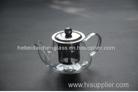 Promotional Tea Drinking Commercial Glass Teapot With Infuser
