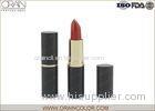 Fashionable Black Container Make Up Lipstick With Golden Plating