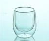 rose shape heat resistant double wall shot glass/liquor glass drinking cup