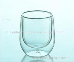 rose shape heat resistant double wall shot glass/liquor glass drinking cup