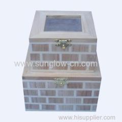 Wooden Packing Box With Glass Window and lock