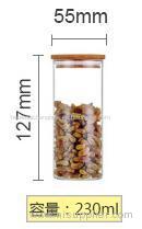 North Africa most welcomed products round glass storage jars with bamboo lids