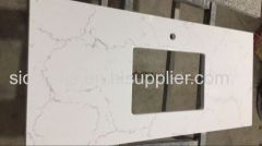 White Veined Collection Quartz Stone Solid Color for Bathroom Vanity Top functional and should be an attractive welcomin