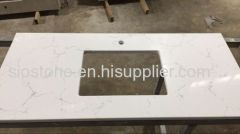 White Veined Collection Quartz Stone Solid Color for Bathroom Vanity Top functional and should be an attractive welcomin