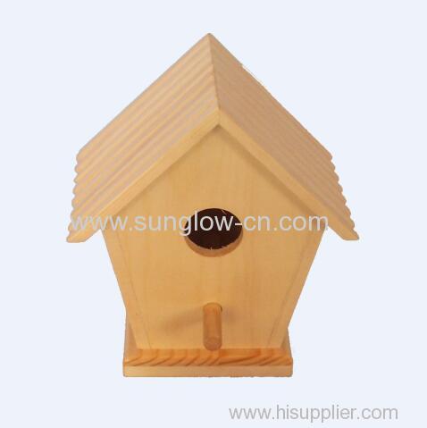 Wooden House With 1 Hole for Window