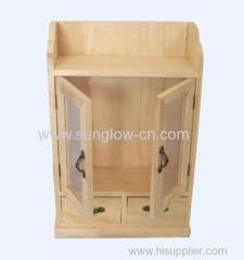 Wooden Mini Cabinet Box With Handle