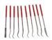 Mini Red 10pcs Diamond Needle Files Diamond Hand Files Various Shapes