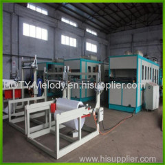 Disposable PS foam fastfood container making line/EPS foam food box vacuum thermoforming machinery