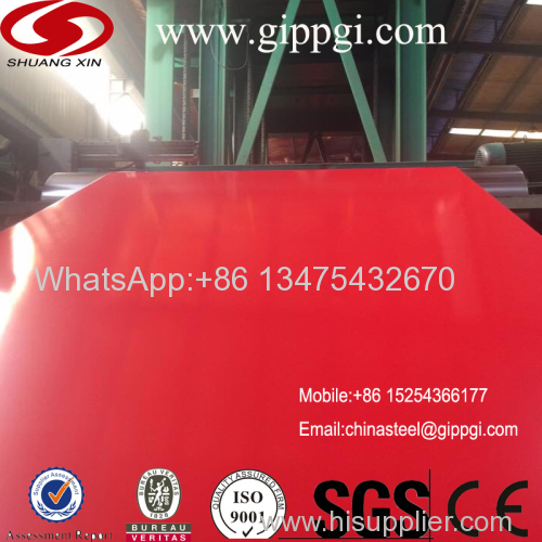 Red color PPGI Prepainted galvanized steel coil