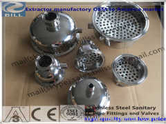 Sanitary Stainless Steel Tri Clamps Customs Cap Lid with female npt and spray ball