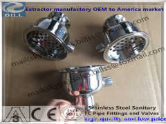 Sanitary Stainless Steel Tri Clamps Customs Cap Lid with female npt and spray ball