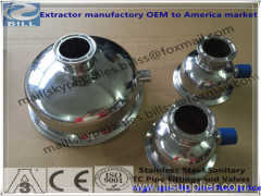 Sanitary Stainless Steel Tri Clamps Customs Cap Lid with female npt and spray ball