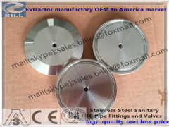 Stainless Steel Sanitary Welded Round Cap with a hole in center