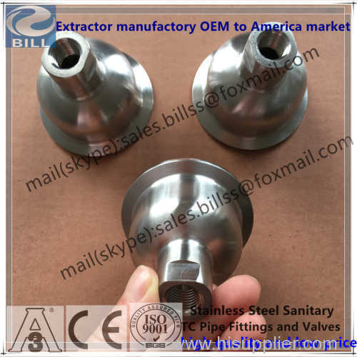 Stainless Steel Sanitary Bowl Reducer one side tri clamp end one side female threaded end