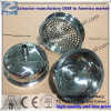 Stainless Steel Sanitary Bowl Reducer bottom with a spray ball top is male npt connect