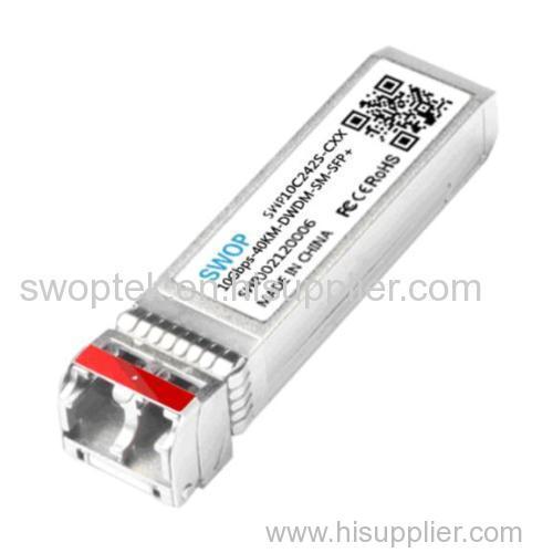 10Gbps 40KM CWDM SM SFP+ optical transceiver