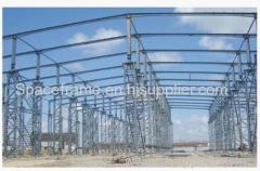 Low cost prefabricated light steel metal structure portal frame workshop