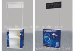 Portable exhibition cardboard standing promotion desk