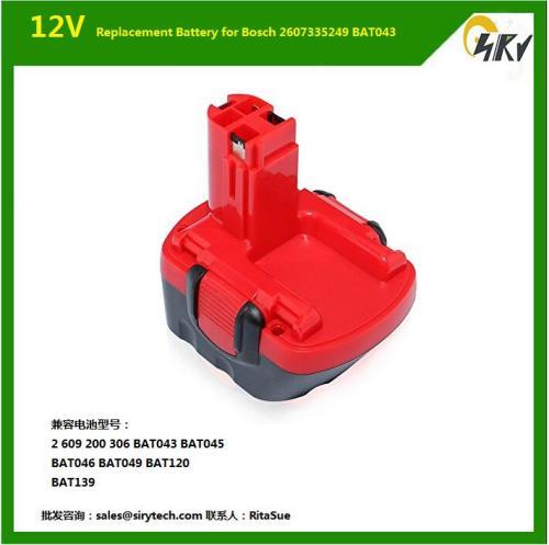 Power tools battery for Bosch BAT045 BAT043 26073 35249 12V cordless replacement battery