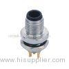 Rear Fastened M5 Connector Male 4 Pin A - Coding Solder Type For Industrial Camera