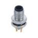 Rear Fastened M5 Connector Male 4 Pin A - Coding Solder Type For Industrial Camera