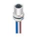 Electrical Bike M5 Connector 3 Pin Female Rear Fastened IP67 / IP68 Solder Type