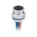 3 Pin Mini Change Connectors Male Solder Type Rear Mounting For Actuator / Sensor