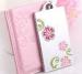 Square Metal Makeup Compact Mirror Gold Plated Flower Pattern Anti Shock