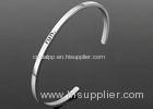 Jewelry Engraved Stainless Steel Bracelets Silver Cuff Bracelet Heat Resistant