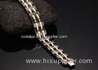 White Magnetic 9 Inch Custom Stainless Steel Bracelets For Men Heatproof
