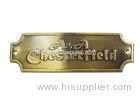 Furniture Brass Custom Metal Plates / Stamping Metal Tags Engraved Copper