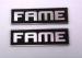 Customised Paint Black Embossed Metal Tags Logo With Diamond Knife Grain