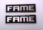 Customised Paint Black Embossed Metal Tags Logo With Diamond Knife Grain