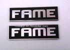 Customised Paint Black Embossed Metal Tags Logo With Diamond Knife Grain