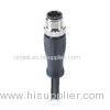 Male M12 Plug Connector 5 Poles IP68 Straight Molded With Cable Shielded