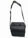 black zipper shoulder bag