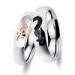 Titanium Custom Couple Rings / No Diamond Engagement Rings For Anniversary