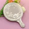 Mini Portable Make Up Mirror / Sterling Silver Compact Mirror For Purse